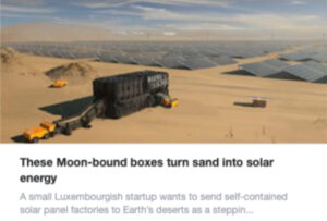 Maana Electric Desert Tests of Moon Solar Panels